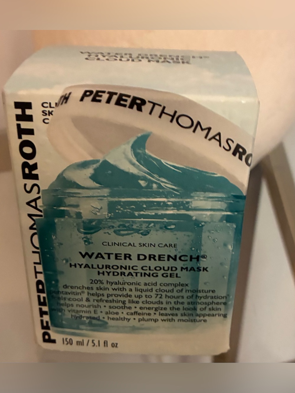NEW Peter Thomas Roth Water Drench Hyaluronic Cloud Mask hydrating gel 5.1 fl oz